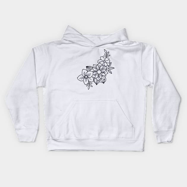 Flowers Women Kids Hoodie by My Artsam